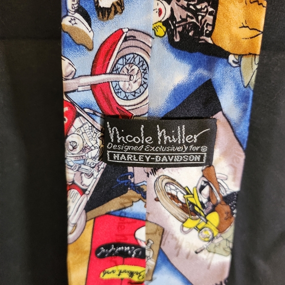 Nicole Miller Harley Davidson Men's neck tie - Picture 4 of 4